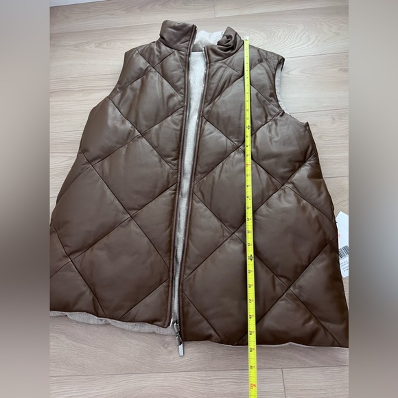 Lafayette 144 New York Albi reversible quilter leather and wool down vest - Picture 7 of 13